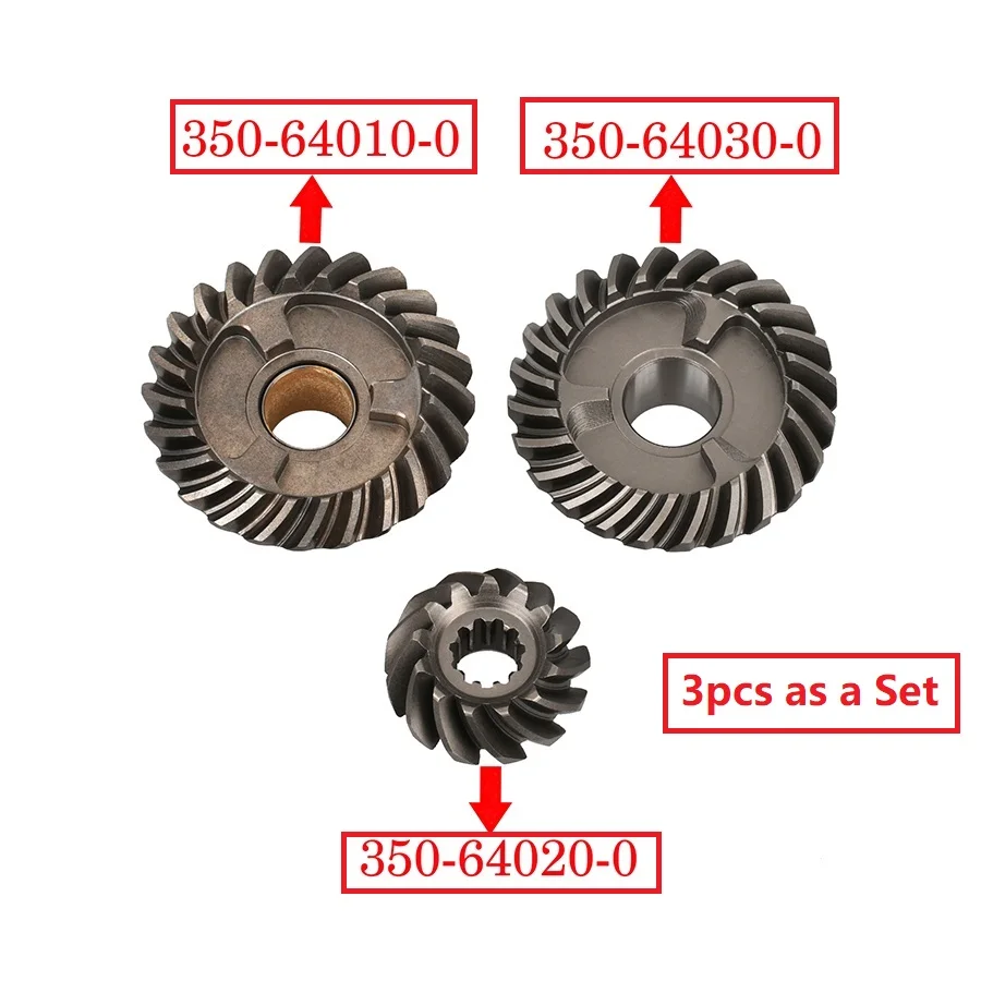 Boat Gear SET 350 For TOHATSU Outboard Motor 9.9HP 15HP 18HP PINION Gear FORWARD Gear REVERSE Gear boat gear set 350 for tohatsu outboard motor 9 9hp 15hp 18hp pinion gear forward gear reverse gear