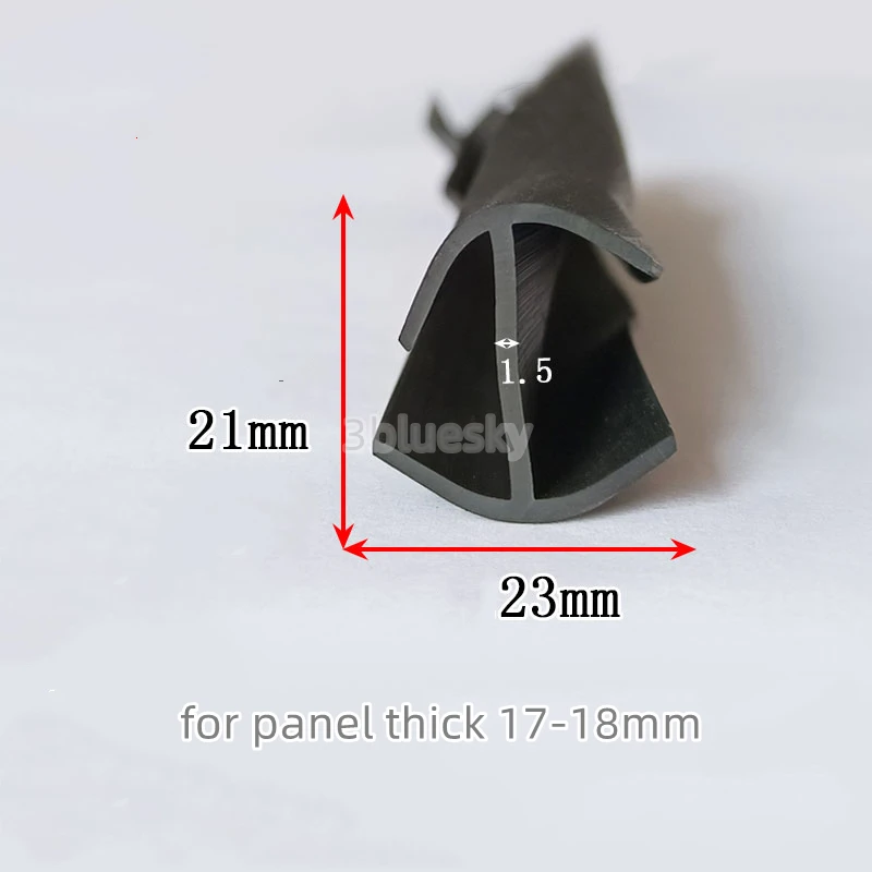 Edge Engloser Shield para Frameless Glass, Painel De Metal, Board Seals, Preto