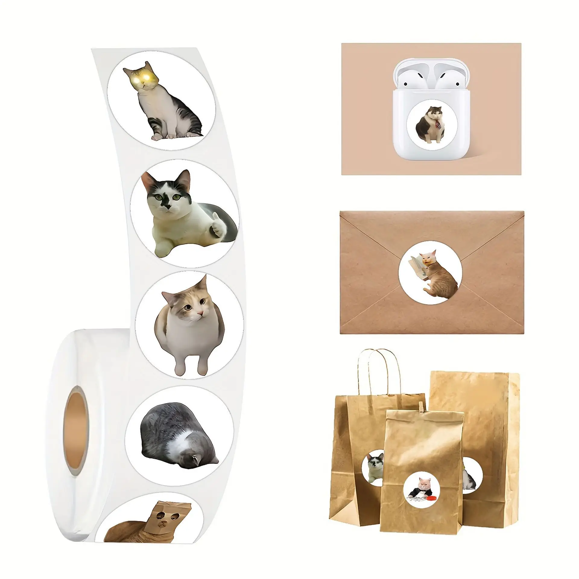 500 Pcs/roll Cat Dog Teacher Reward Sticker Fun MotivationSticker for School Teacher Student Stationery Stickers Kids