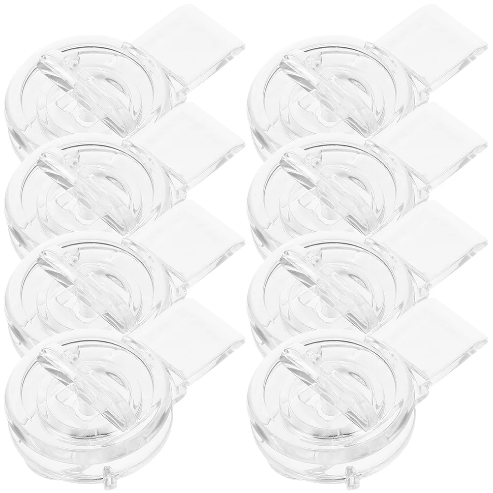 

8 Pcs Transparent Hinge Buckle Jewelry Boxes Buckles Cabinet Lock Hasp Latch Small Locking Luggage Acrylic Clear Hinges