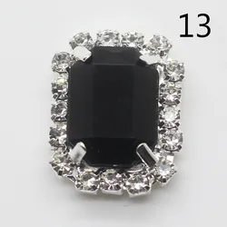 Elegant Rhinestone Embellishment Caps - Pack of 10 (No.8 Black)