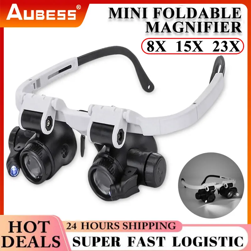 HeadMountedMicroscopeTelescopicJewelerMagnifier8x15x23x