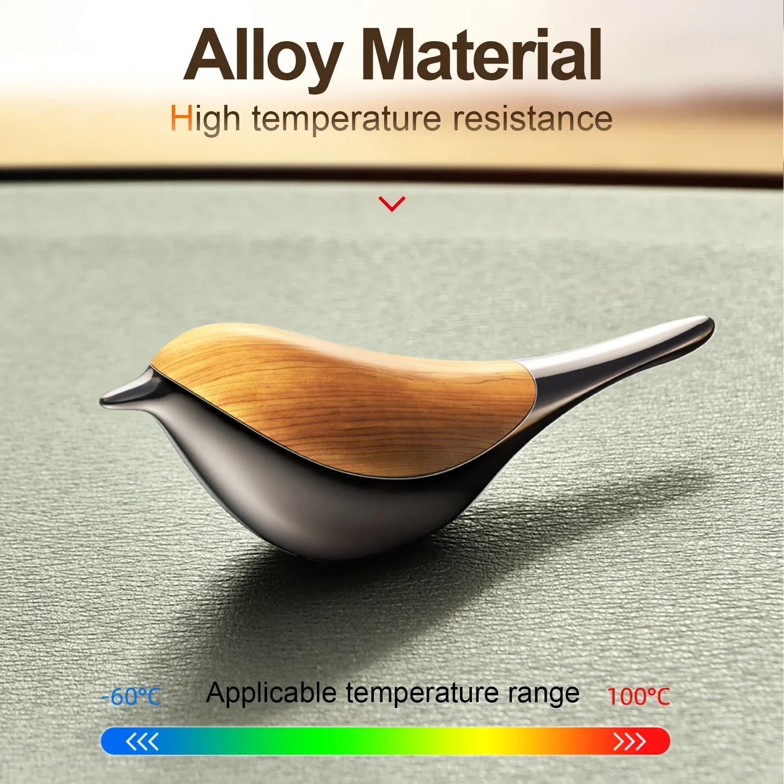 Solid Lasting Perfume Car Air Freshener For Auto Interior Air Purification, Aromatherapy Lucky Bird Diffuser Pendant