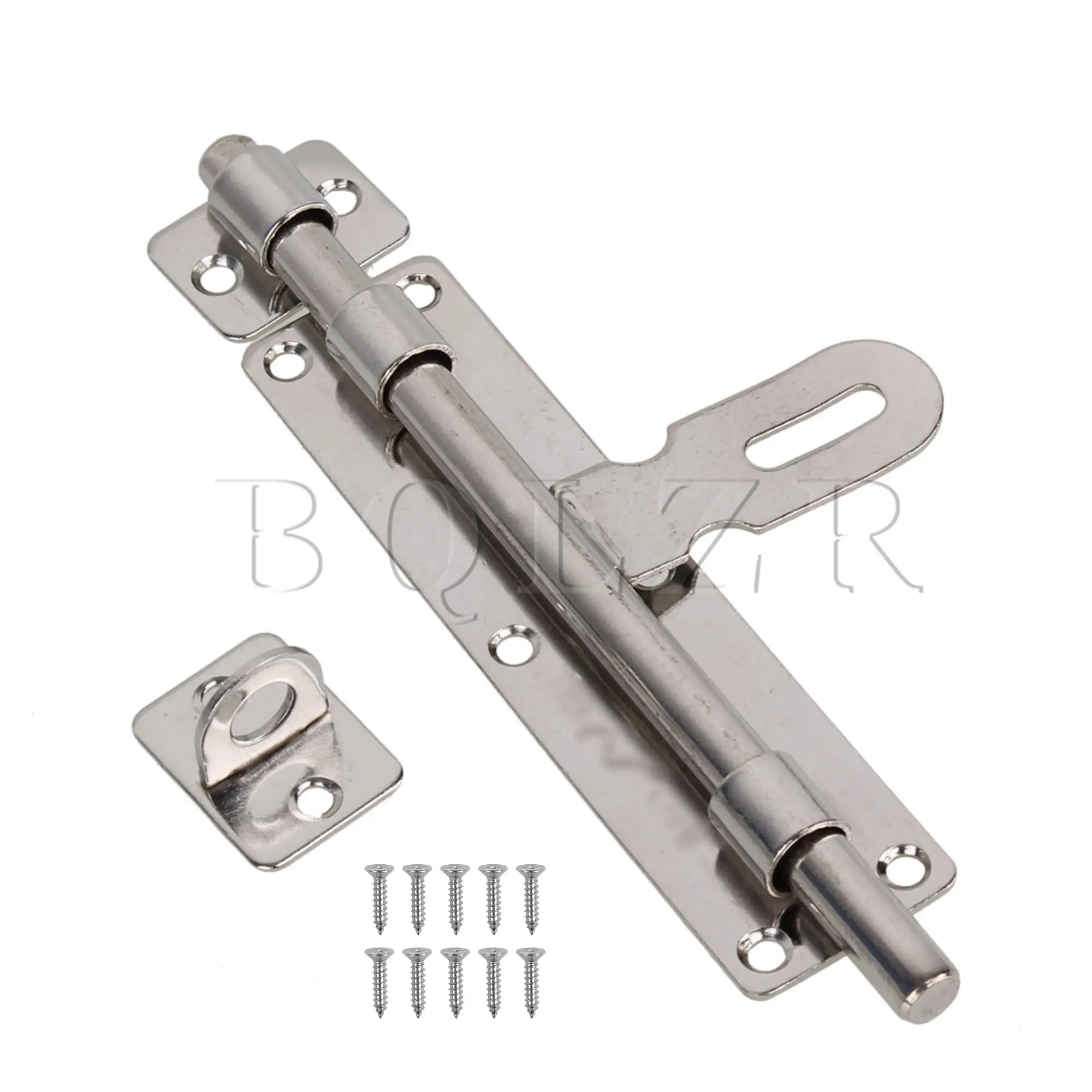 

6.3"/4.45" Silver Stainless Steel Latch Padlock Long Bolt Hasp for Door Hardware