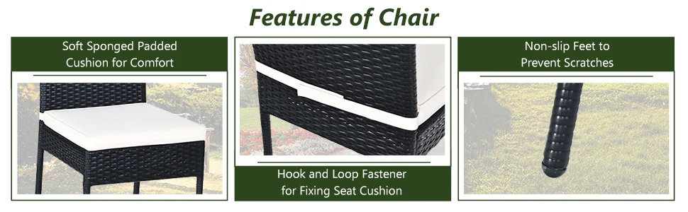 wood dining table and cushioned chairs