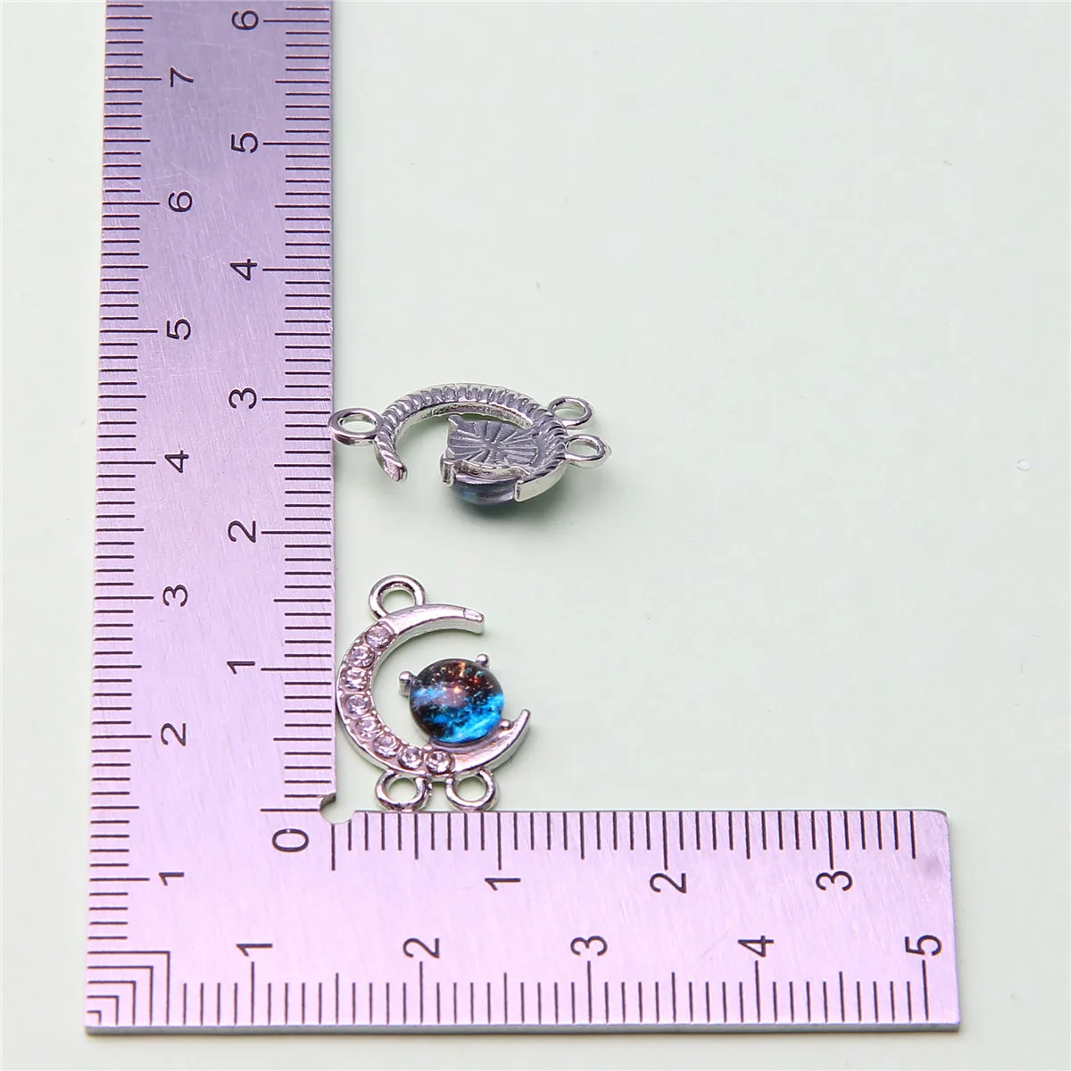6 Stück Kristall Planet Stern Mond Charms Anhänger für Halsketten Armbänder Ohrringe Handarbeit DIY Handwerk Schmuckherstellung Erkenntnisse – Detail 3