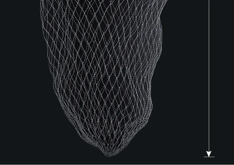 40cm Nylon Dreieck Fischernetze Faltbare Edelstahl Angeln Werkzeuge Rhombus Mesh Loch Tiefe Falten Nylon Landung Dip Net – Detail 8