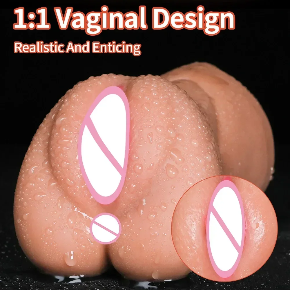 3 in 1 Artificial Vagina Male Masturbator Cup Realistic Vaginal Silicone Ass Sex Toys for Men male masturbator