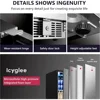 Wine Refrigerators,127 Cans Mini Fridge with Glass Door, 15 Inch Beverage Cooler Under Counter Built-in Beverage Refrigerator 6