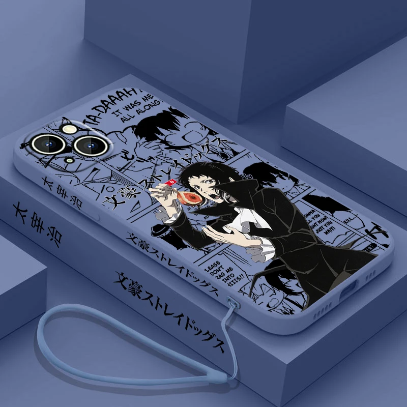 thumbnail image 1 of Funda de teléfono Bungo Stray Dogs Dazai para Apple iPhone 15 14 13 12 11 Pro Max Plus 8 7 SE Liquid Left Rope Capa Cover, 1 of 5