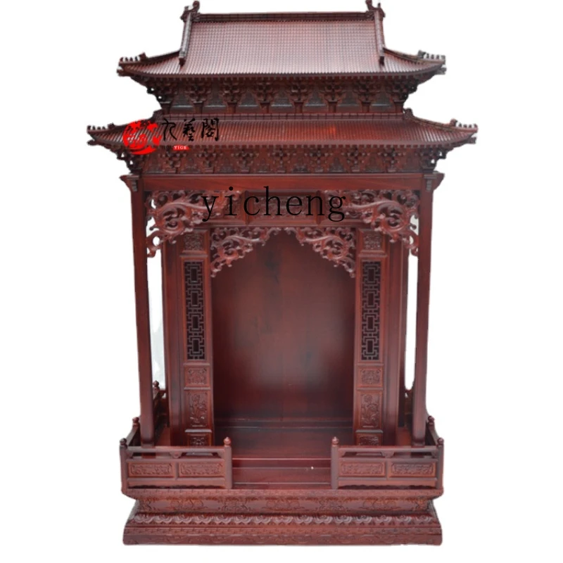 

YY Solid Wood Mahogany Shrine Buddha Cabinet Clothes Closet Altar Guanyin God of Wealth Shrine