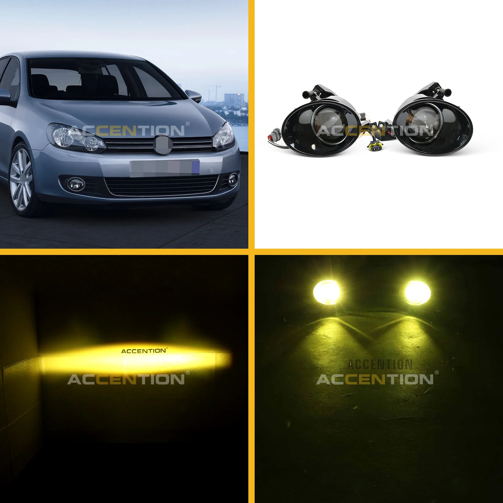 

DRL светодиодсветодиодный Противотуманные фары с желтыми выпуклыми линзами для VW Golf MK6 A6 MK6 2009-2013 Golf 6 A6 MK6 Plus 2009 -2014