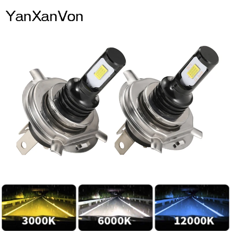 

2Pcs H7 H4 Led Car Fog Light Bulbs H1 H8 H9 H11 9005 9006 Super Bright CSP Mini Headlight DRL Lamp Kit High Low Beam 6000K 12V
