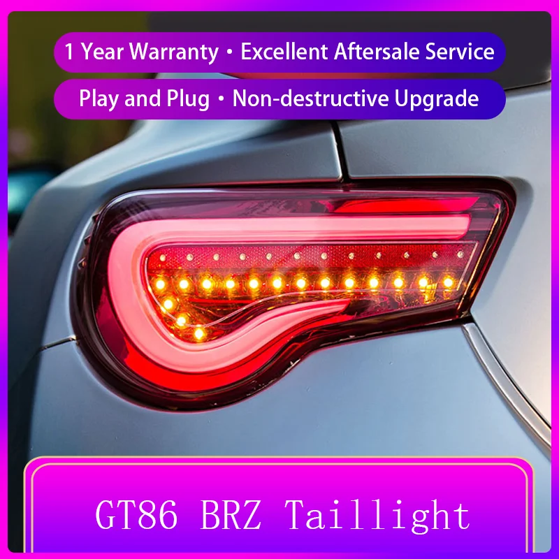 

2 PCS Auto Car Lights For Toyota GT86 BRZ 2012-2020 Tail Lamp Highlight DRL Taillight Dynamic LED Turn Signal Tool Accessories