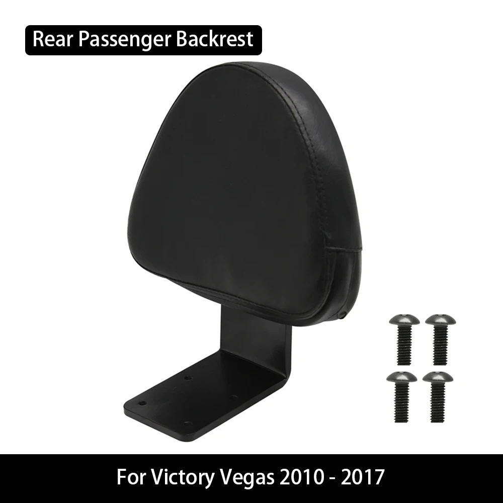 

Motorcycle Sissy Bar Rear Passenger Black Rider Leather Backrest Pad For Victory Vegas 2010-2017 Driver Seat