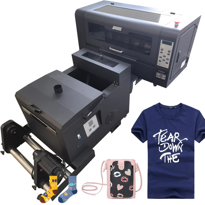 

A3 Dtf Printer Printing Machine Xp600 Head Pet Film Roll Heat Transfer T-Shirt Small 30Cm Inkjet Dtf Printers With Powder Shaker