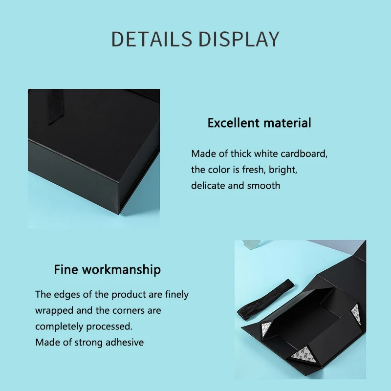 Customized Personalized Bow Ribbon Folding Gift Box, Luxury Collapsible Cardboard Packa... - SKU LCCP1132 - UGI Packaging