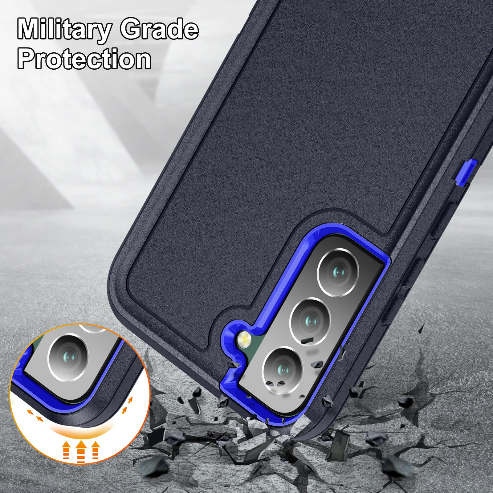 3-in-1 Hybrid Armor Shockproof Protective Case - Heavy Duty Rugged Cover