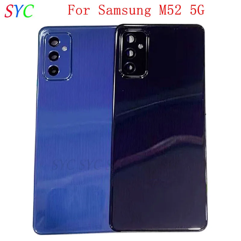 

Original Rear Door Battery Cover Housing Case For Samsung M52 5G M526 M526B Back Cover with Camera Lens Logo Repair Parts