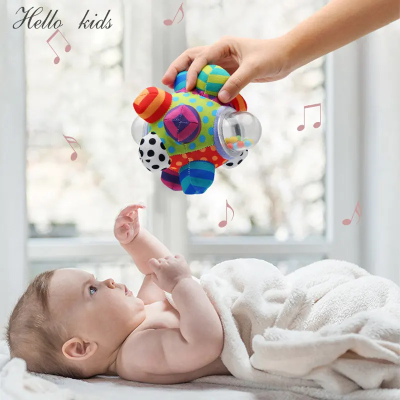 

Baby Toys Fun Little Loud Bell Baby Ball Rattles Toy Develop Baby Intelligence Grasping Toy HandBell Rattle Toys for Baby/Infant
