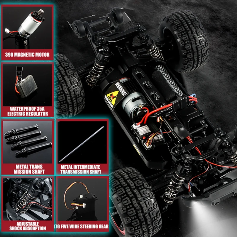 HAIBOXING 4WD 50KM/H high-speed vehicle electric remote control climbing off-road vehicle 2.4G racing drift racing RC car 6