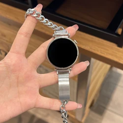 Elegant Metal Bracelet Chain Wrist Strap for Women - 20MM/22MM/18MM (Silver)