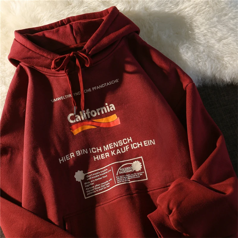 

Hooded sweater Korean version loose fitting long sleeved thin top coat sweatshirt kawaii clothes