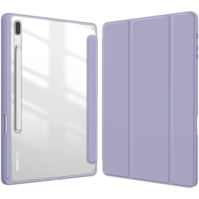 Acrylic Transparent Back Tablet Case with Pencil Holder
