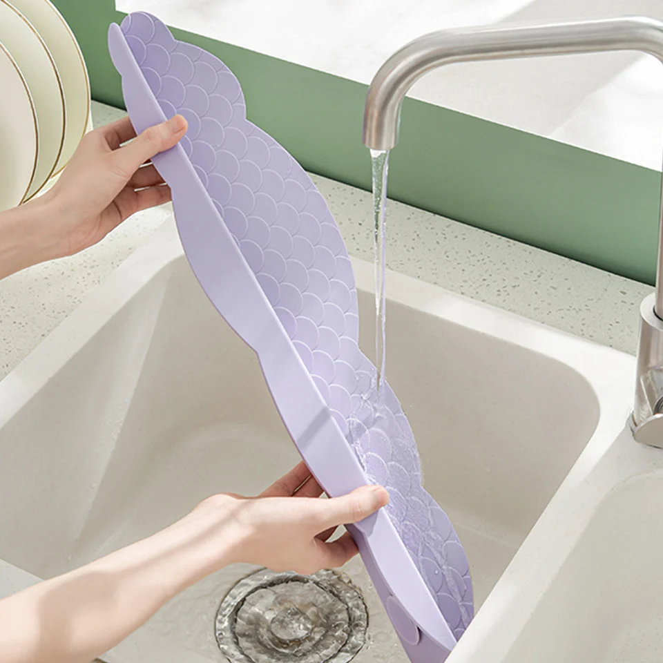 Sink Splash Guard, Silicone Bathroom Water Protection, Heat