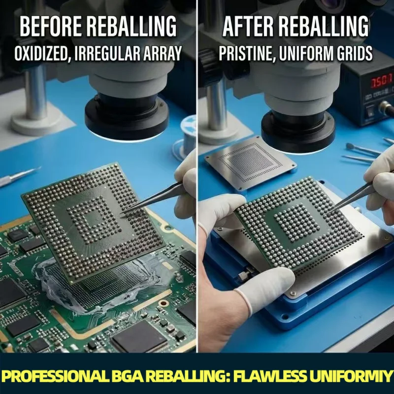 직접 가열 90X90 BGA 리볼링 스텐실 DDR3 DDR4 DDR5 (BGA96 BGA78 BGA82 BGA102 BGA132 BGA152용) 수리 도구