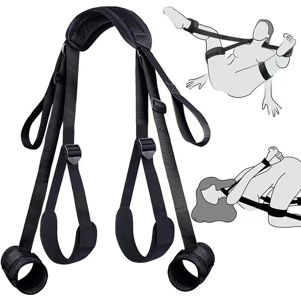 Erotica Binding Bdsm Bondage Set Restraint Sex Forced Split Leg Straps Neck Wrist SM Sex Toys For Woman Couples Product, bdsm sex toys