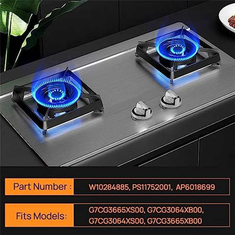 W10284885 Burner Knob Replacement, Fit for Whirlpool Gas Range/Stove/Oven, Replaces WPW10284885 AP6018699 PS11752001 HOT