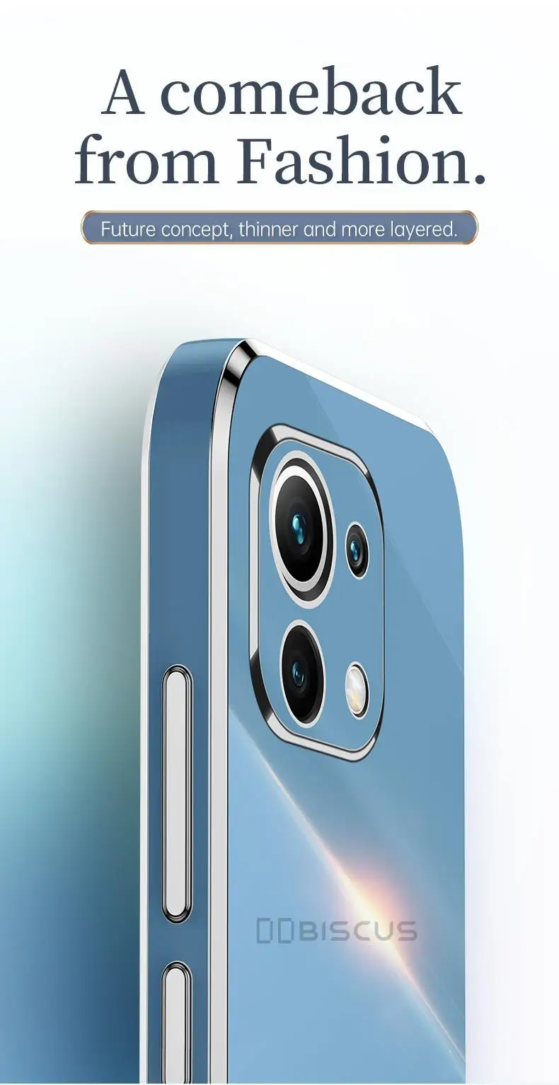 Custodia per Xiaomi Mi 11 Lite 5G NE 11T Pro 12 11i 10T Lite 10i Note 10 Pro Placcatura di Lusso Morbido Silicone Gel Funda Carcasa_voghion.com