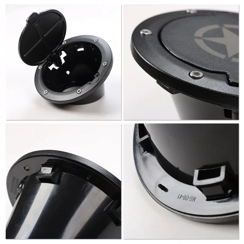 Gas Tank Cap Cover Fuel Oil Filling Port Aluminum Alloy Tank Cover For 2007-Jeep Wrangler Jk 4-Door 2-Door