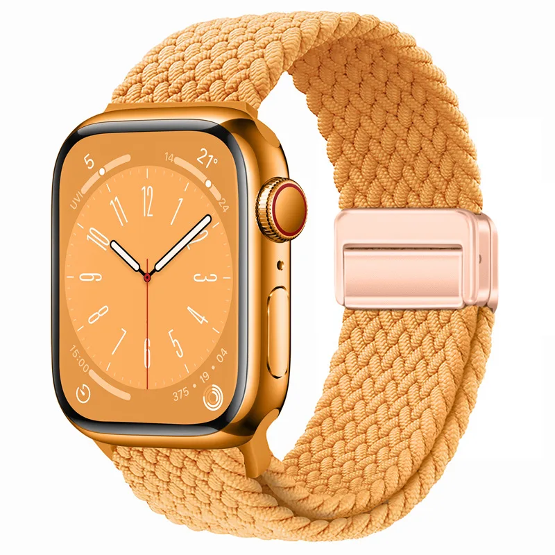 Nylon Braided Loop Strap with Magnetic Buckle - Adjustable Wristband