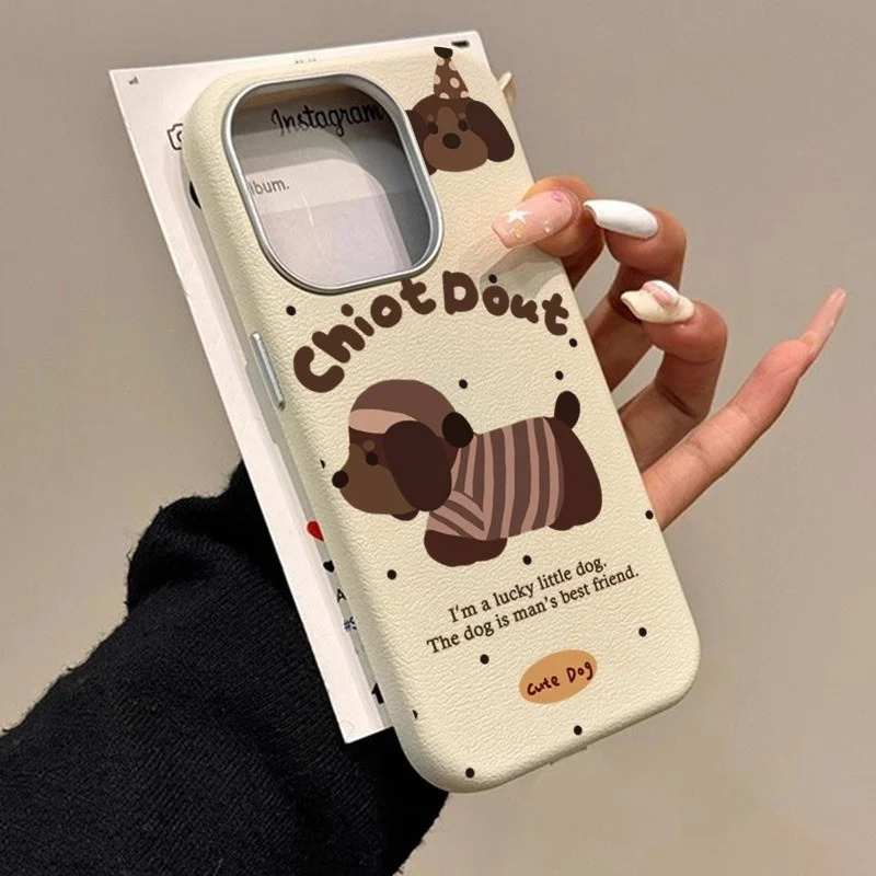 Korean Cute Puppy Print Soft Phone Case
