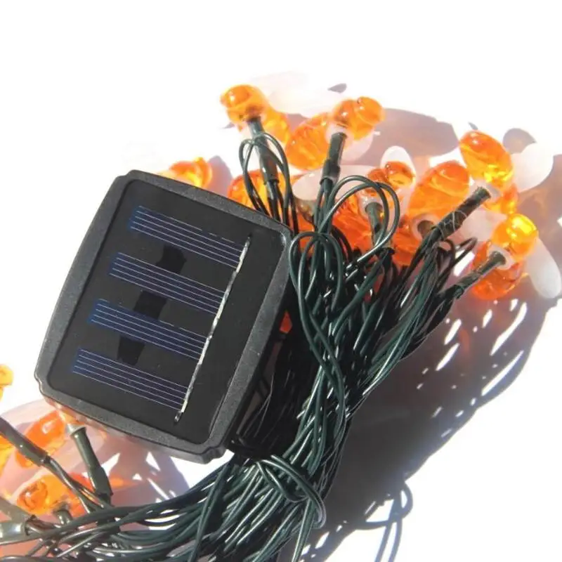 Outdoor Waterproof Solar Bee String Lights 20 LEDs
