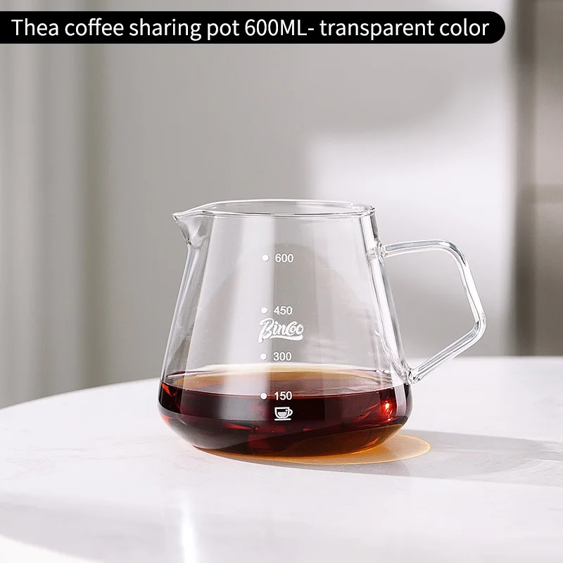 إبريق قهوة زجاجي 600 مل + فلتر