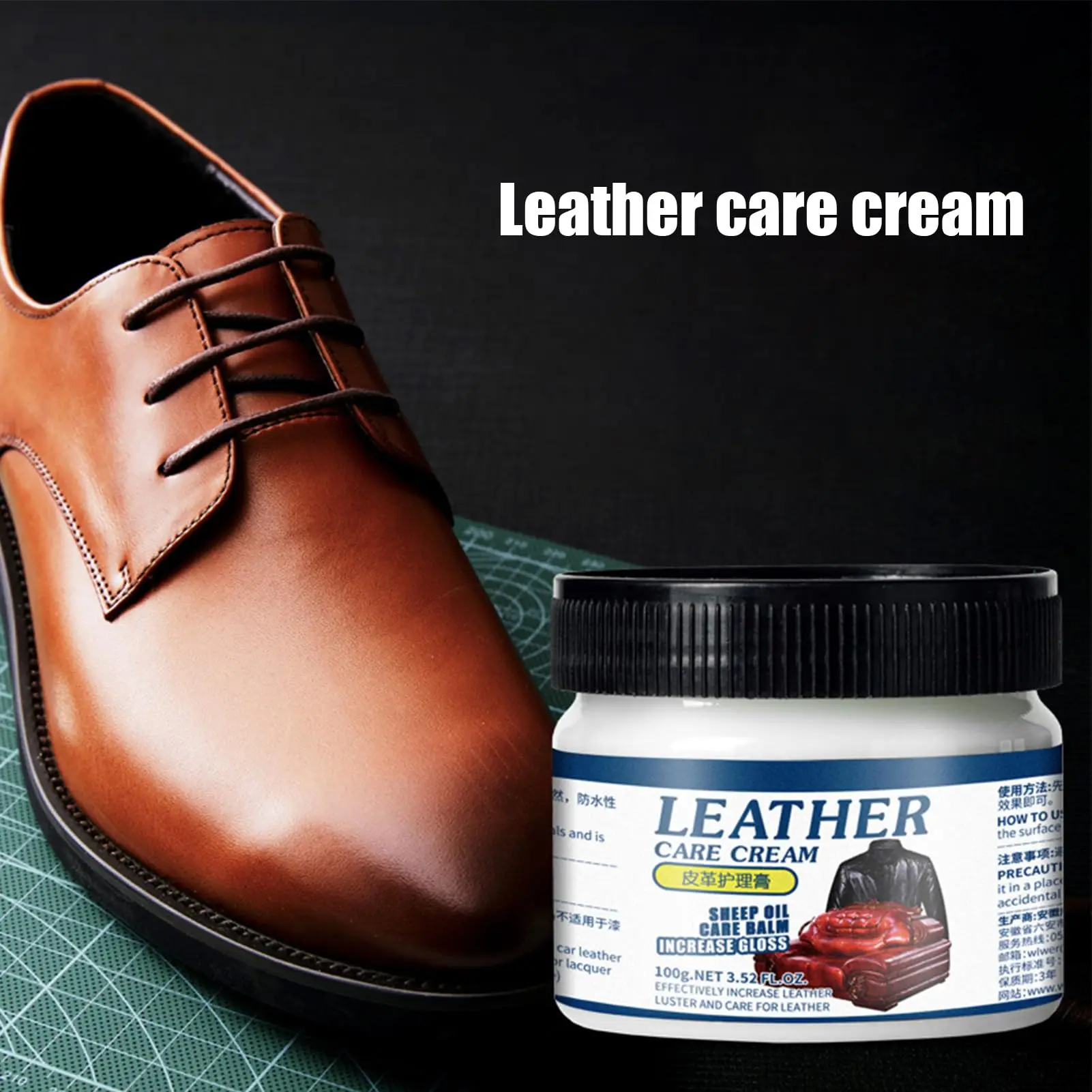 Leather Conditioner 100g Leather Care Cream Prevent Fading and Cracking Deep Nourishing and Refurbish Coating for Leather Couche