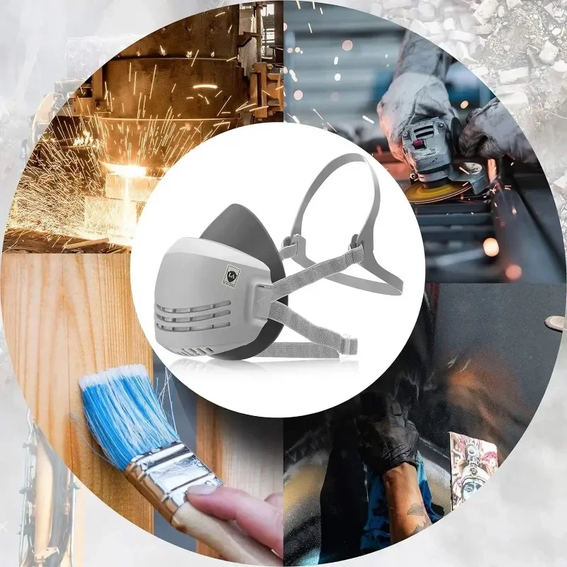 Enhanced Dust-proof Respirator with 20 Filter Cottons for Industrial and Construction Safety