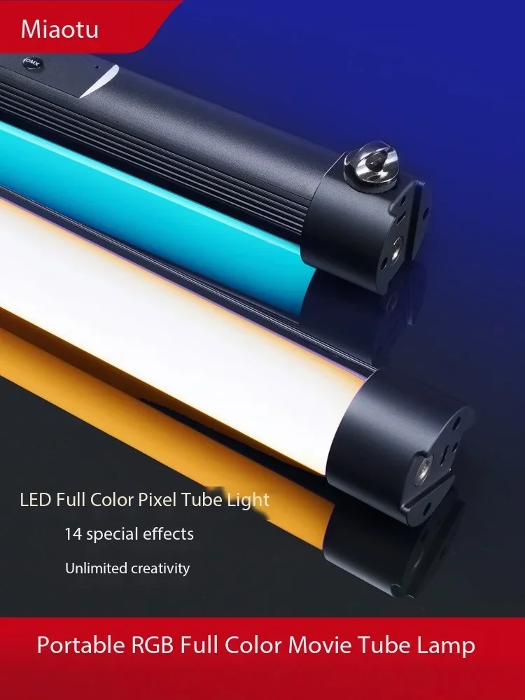 MIAOTU 70FT 114FT 튜브 라이트, RGBWW CCT 2000K-10000K LED 비디오 라이트 완드, 14 가지 효과, 앱 제어 사진 조명