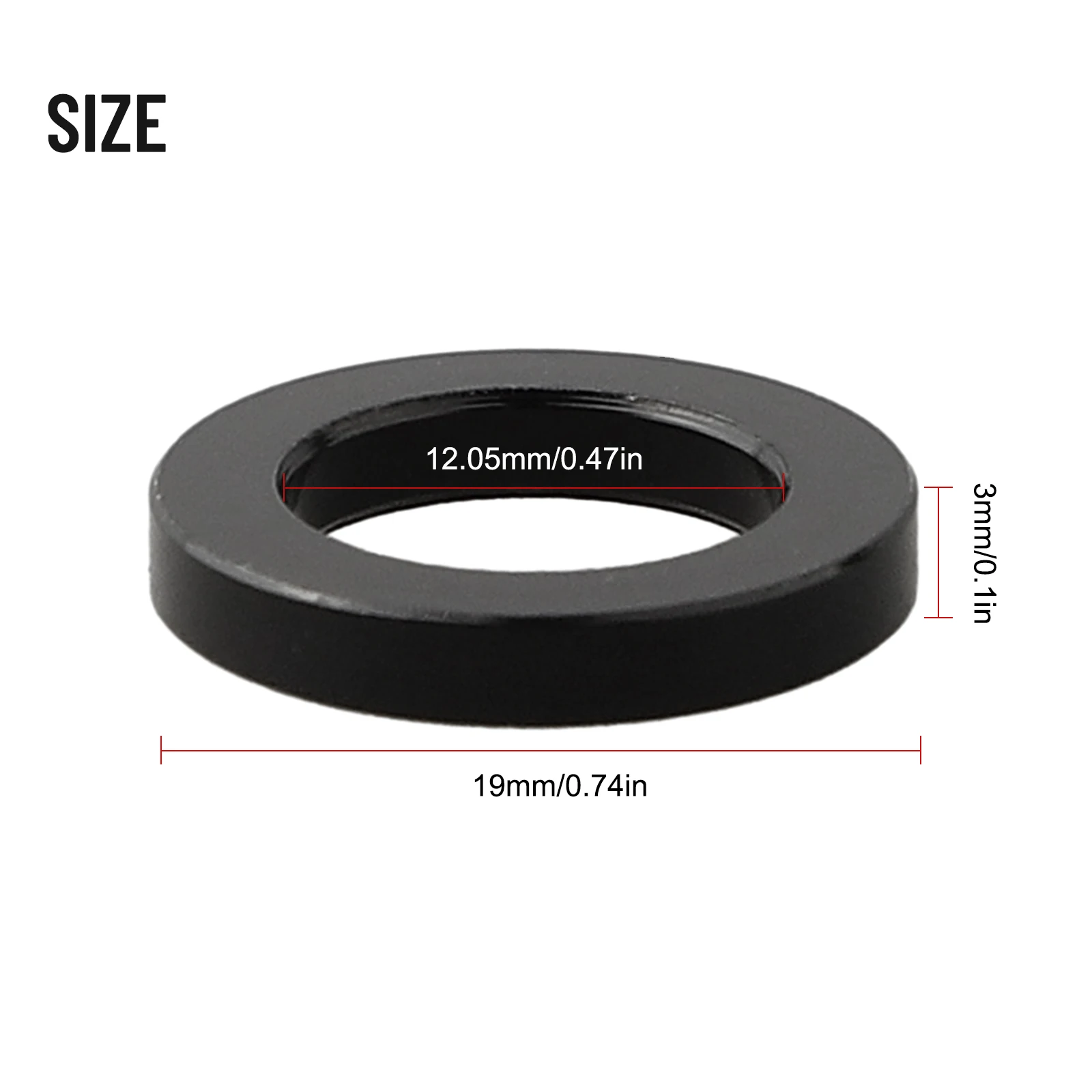 Fahrrad Steckachse Unterlegscheibe M12x3/7,5mm M15x0,2/5mm Aluminium Legierung Hub Achse Flache/konische Unterlegscheiben Fahrrad Naben Zubehör – Detail 3