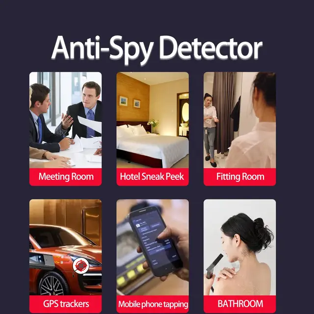 Hidden Spy Camera Detector Multi-function Anti Mini Bug Devices SPYCamera Wireless Gsm Signal Wiretapping GPS Tracker Cam Detect 6