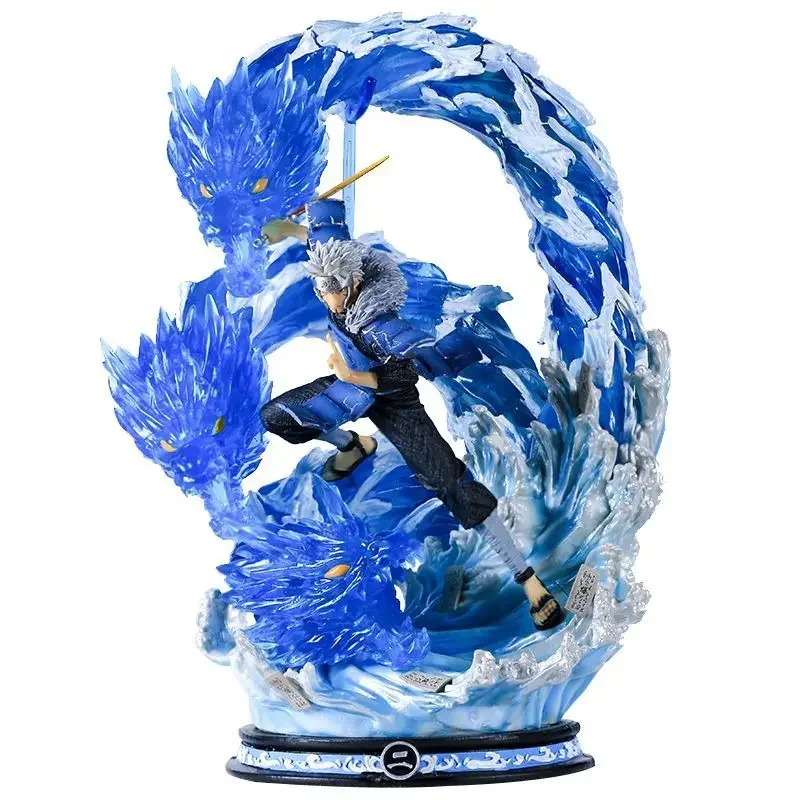 

43cm Naruto Anime Action Figure Senju Tobirama Action Stand Posture Fight Pvc Statue Figurine Room Ornament Decoration Boy Gift