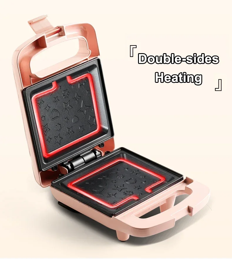Bread Sandwich Maker Mini Light Food Waffle Muffin Breakfast Machine Egg Omelette Pan Pressure Toaster Grill Panini Oven Heater