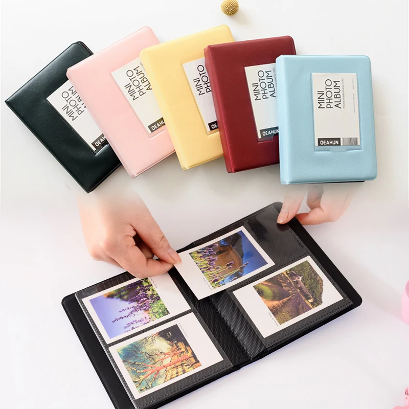 Iconic Vegan Hardcover Mini Photo Album with Writing Space 72 Pockets,  Instant Photo Album Comes with Sturdy Spine and Hardcover - AliExpress