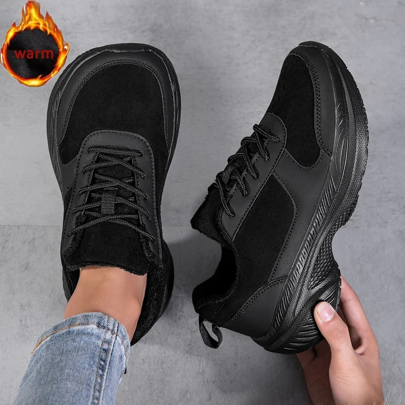 Winter Wide Head Men's sneakers Unisex Barefoot Comfortable Big Size warm Casual Shoes Non-slip Hiking Shoes Minimalist