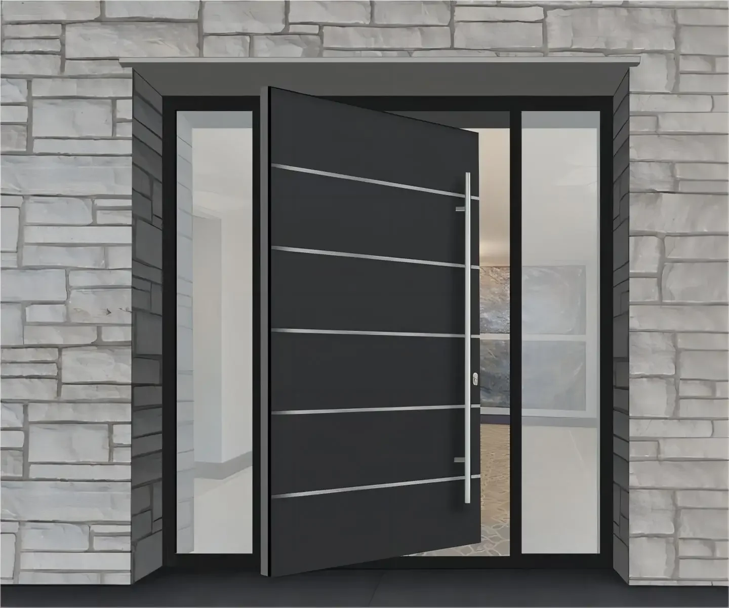 Price Aluminium Door Modern Design Main Iron Entrance Security Front Metal Exterior New Pivot Steel Doors