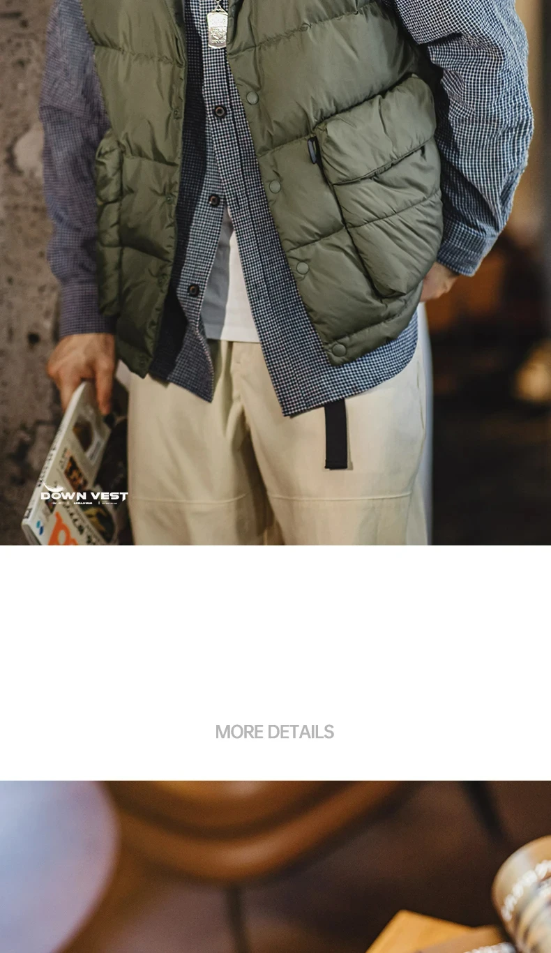Maden Men's Puffer Vest Styling 9