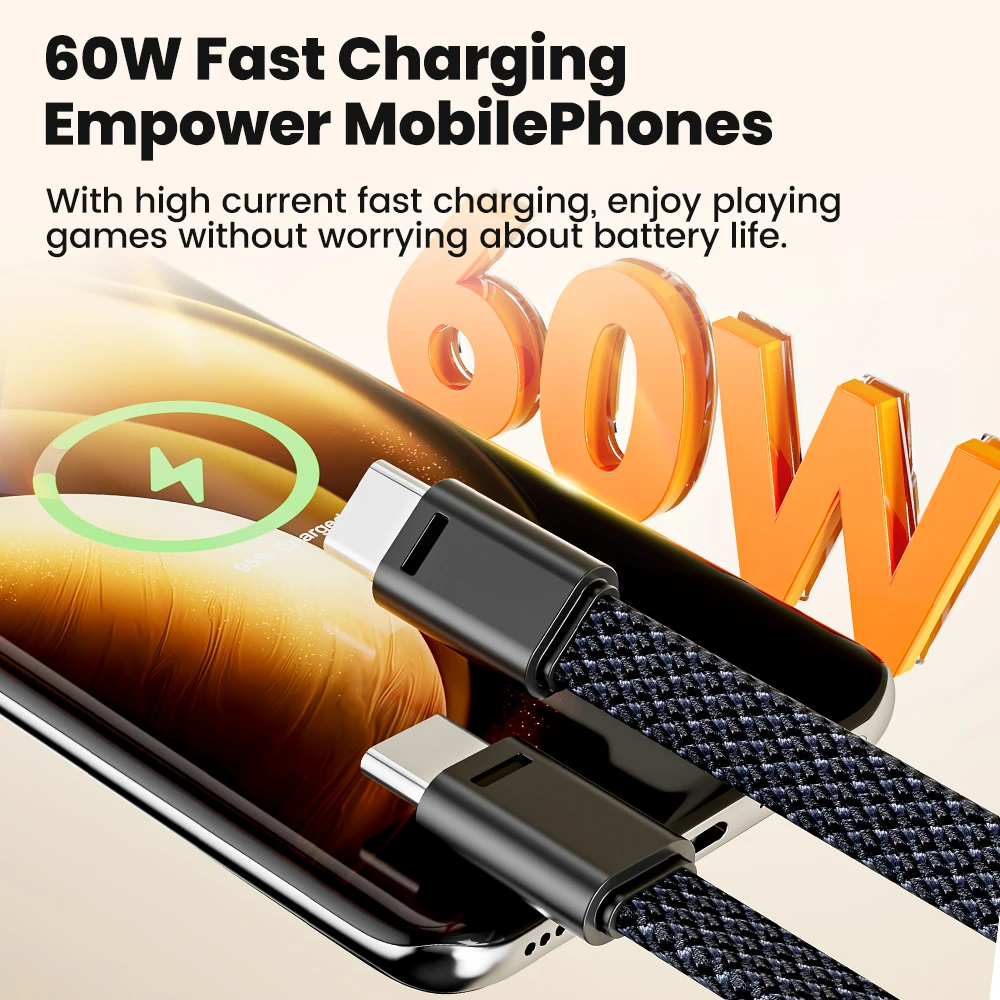 รูปสินค้า สายชาร์จ USB-C 27W ยาว 16.5 ซม. พกพาสะดวก